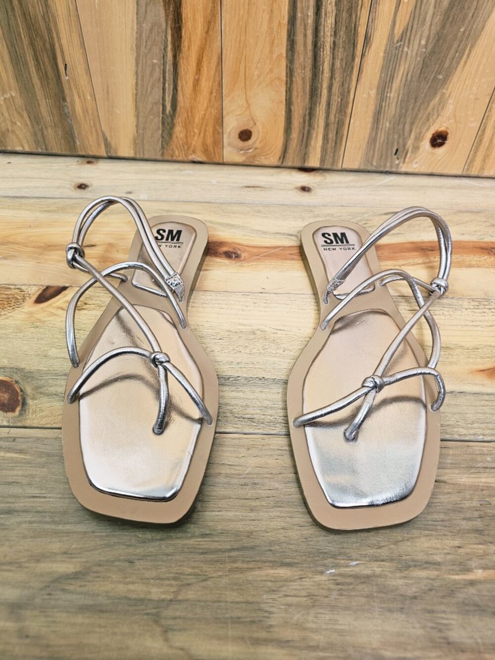 SM New York Sandals Metallic Gold